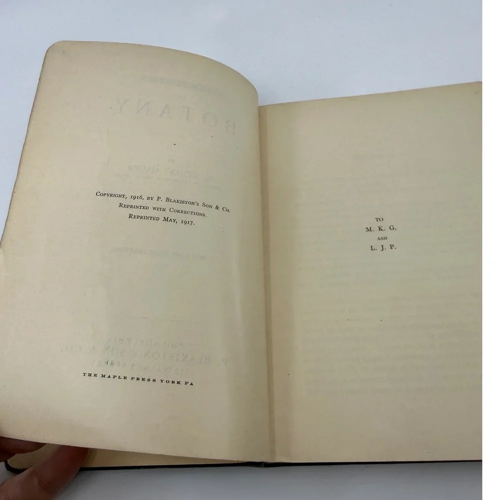 Fundamentals of Botany C Stuart Gager Antique Science Textbook 1917
